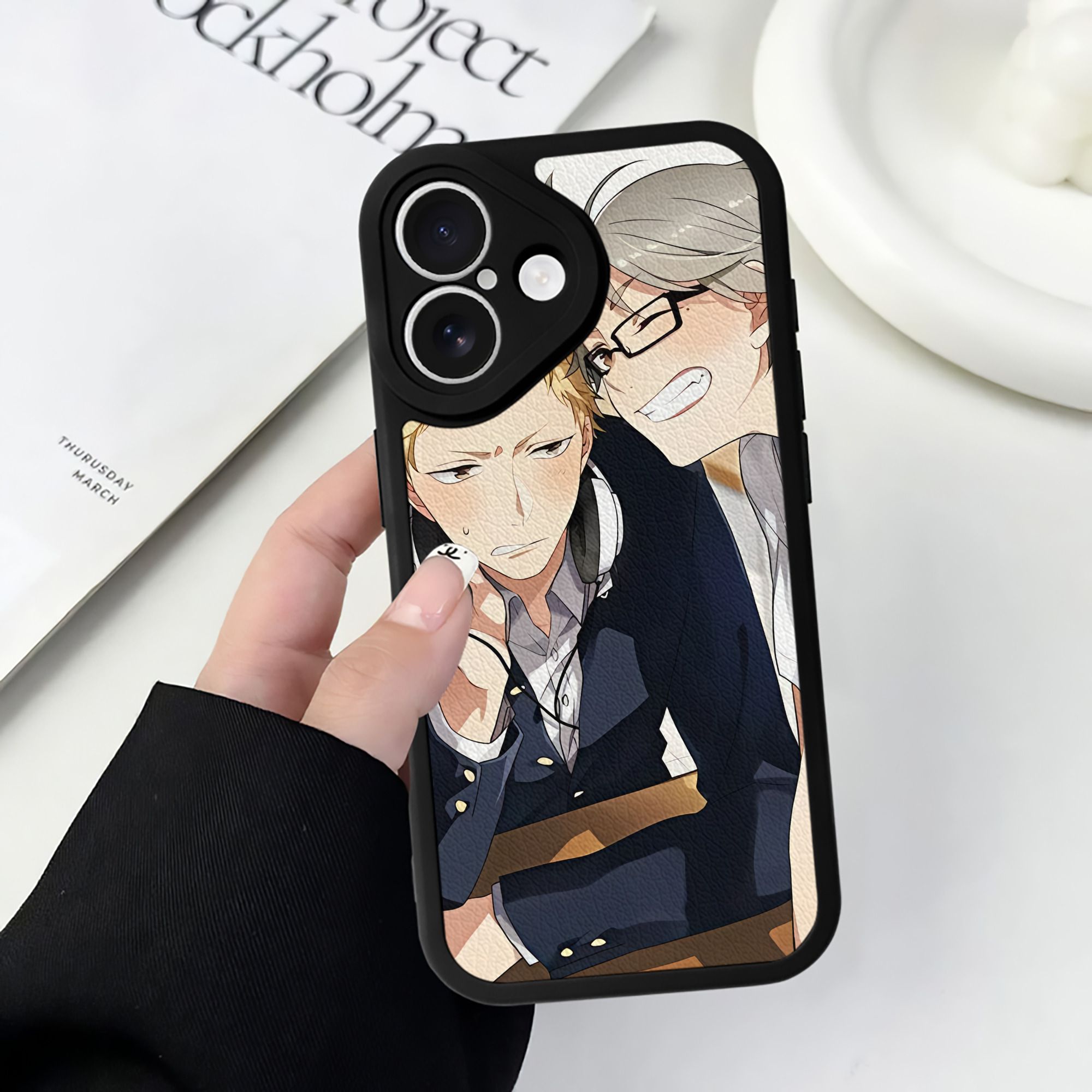 （画像用） ハイキュー!! Haikyu!! 【iPhone 16シリーズ対応】シリコンスマホケース（レザー調） 材質：シリコン